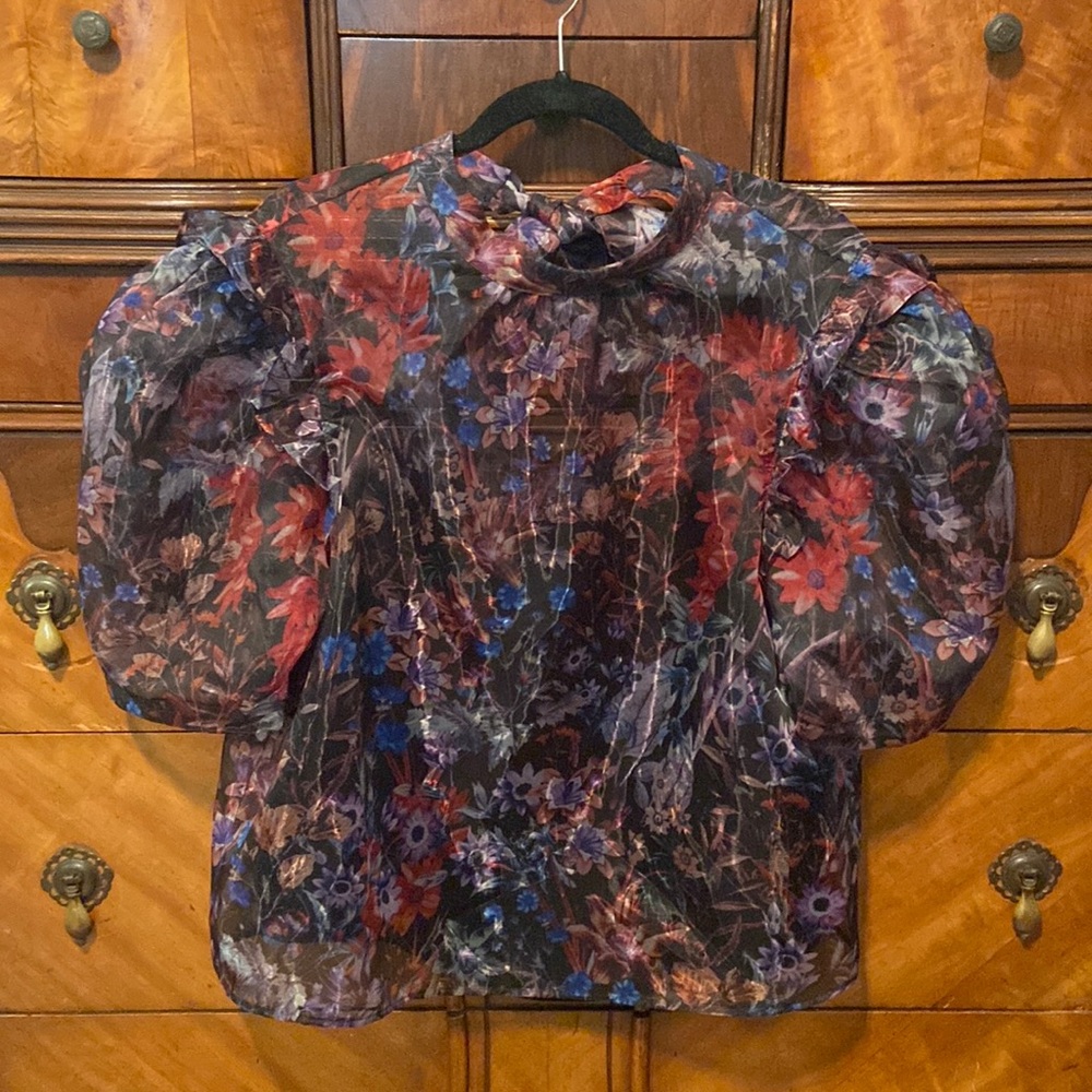 Maeve Floral Puff Sleeve Blouse